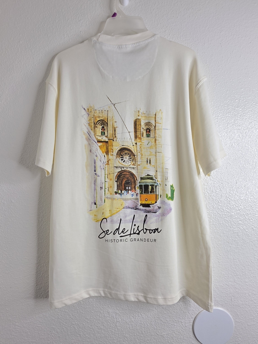 Cactus Man Ricky Singh "Se de Lisbon" Graphic T-Shirt Cream Men's Size Small
